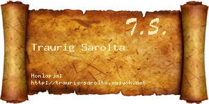 Traurig Sarolta névjegykártya