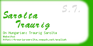 sarolta traurig business card